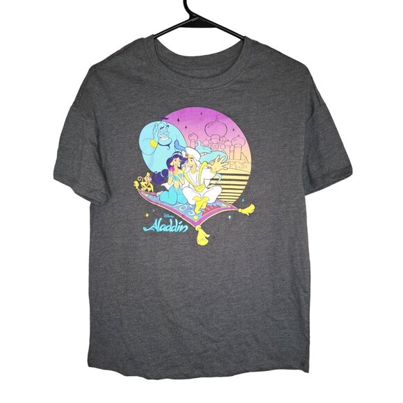 Disney Aladdin Casual Fan Apparel Women's Short Sleeve T-Shirt - Medium, Gray - Picture 1 of 4